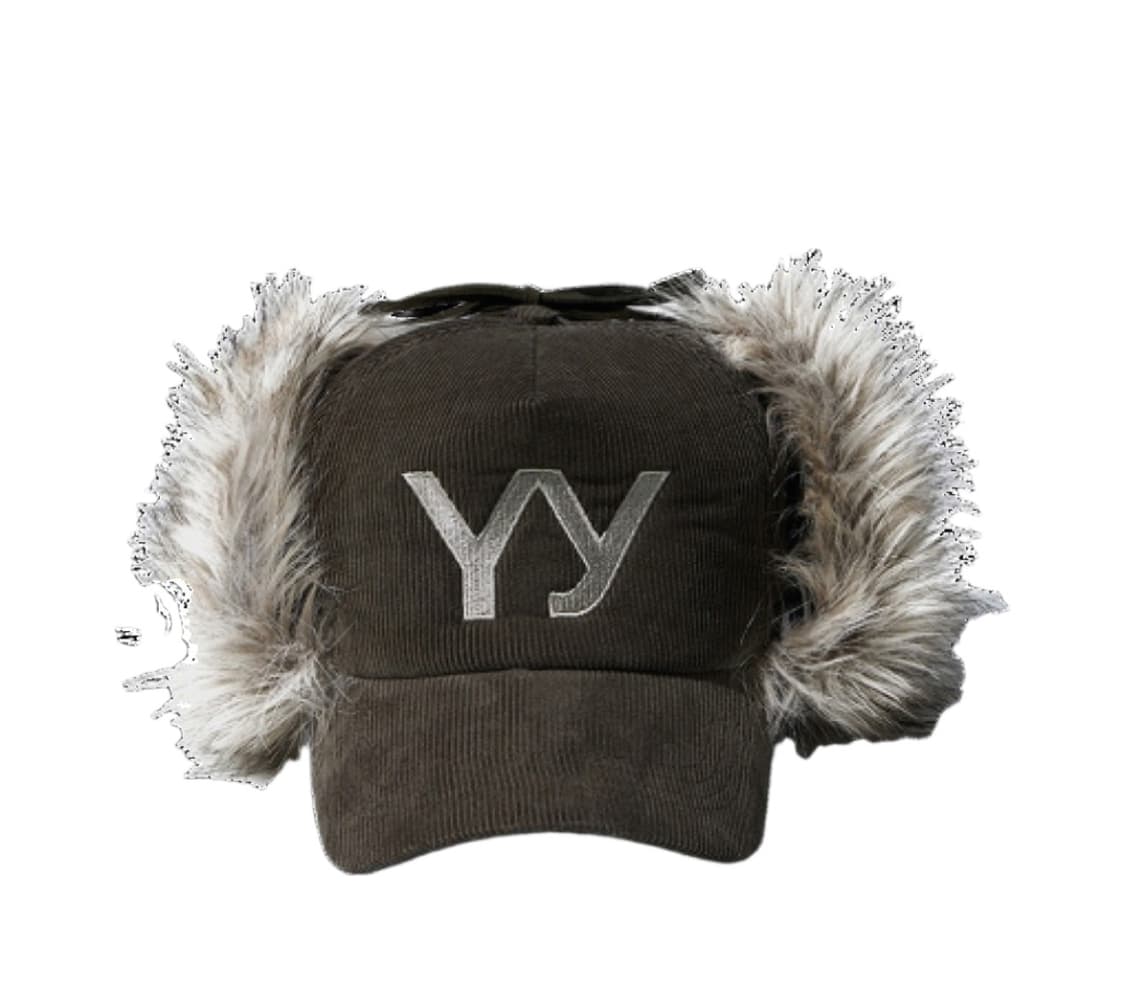 open yy 오픈 와이와이 포우 퍼 코듀로이 이어플랩 캡 카키 상품이미지1