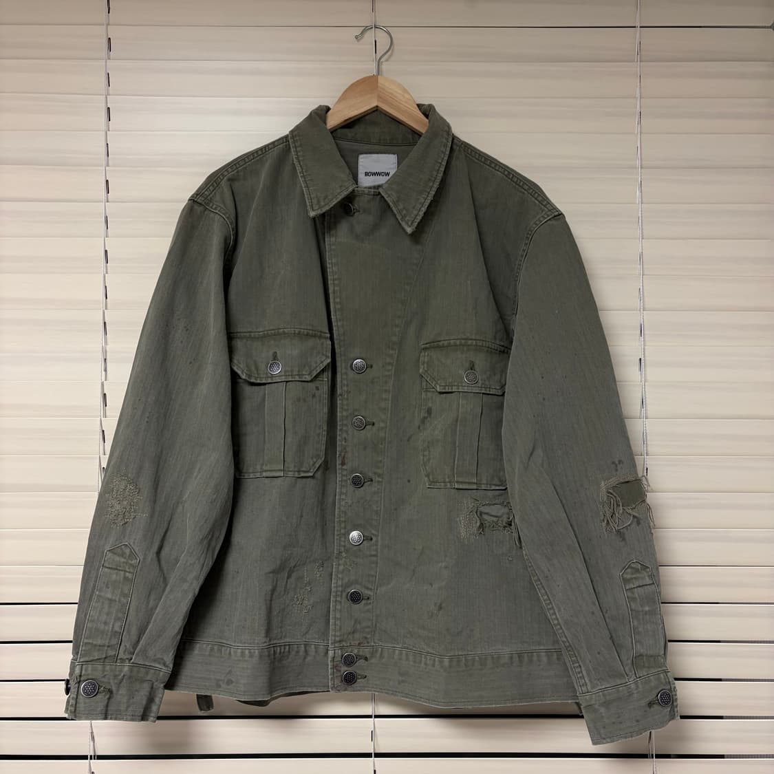 바우와우 24fw Bowwow M-41 HBT 보로 데님 자켓 M 상품이미지3