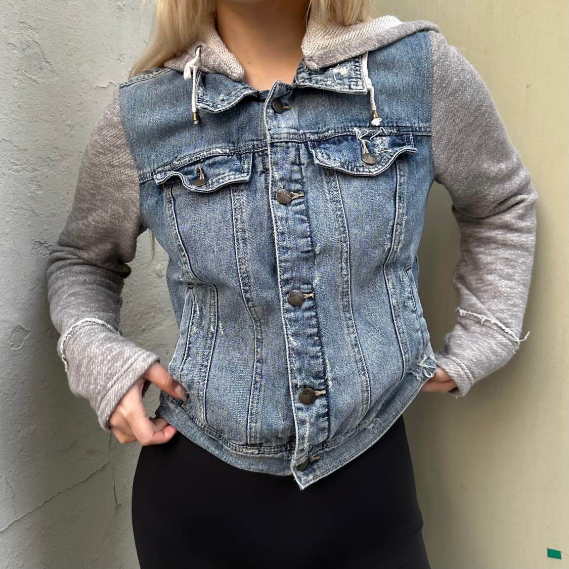 00s 프리피플 디스트레스드 데님 앤 니트 자켓 상품이미지4