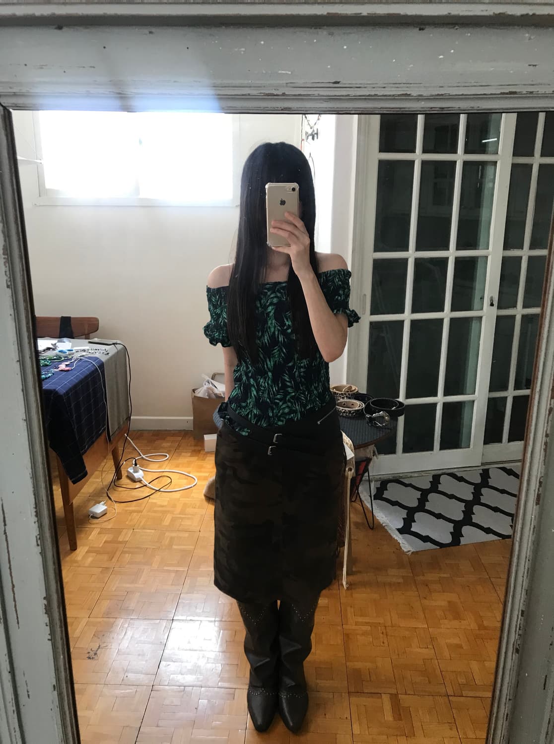 vintage pattern skirt 상품이미지5