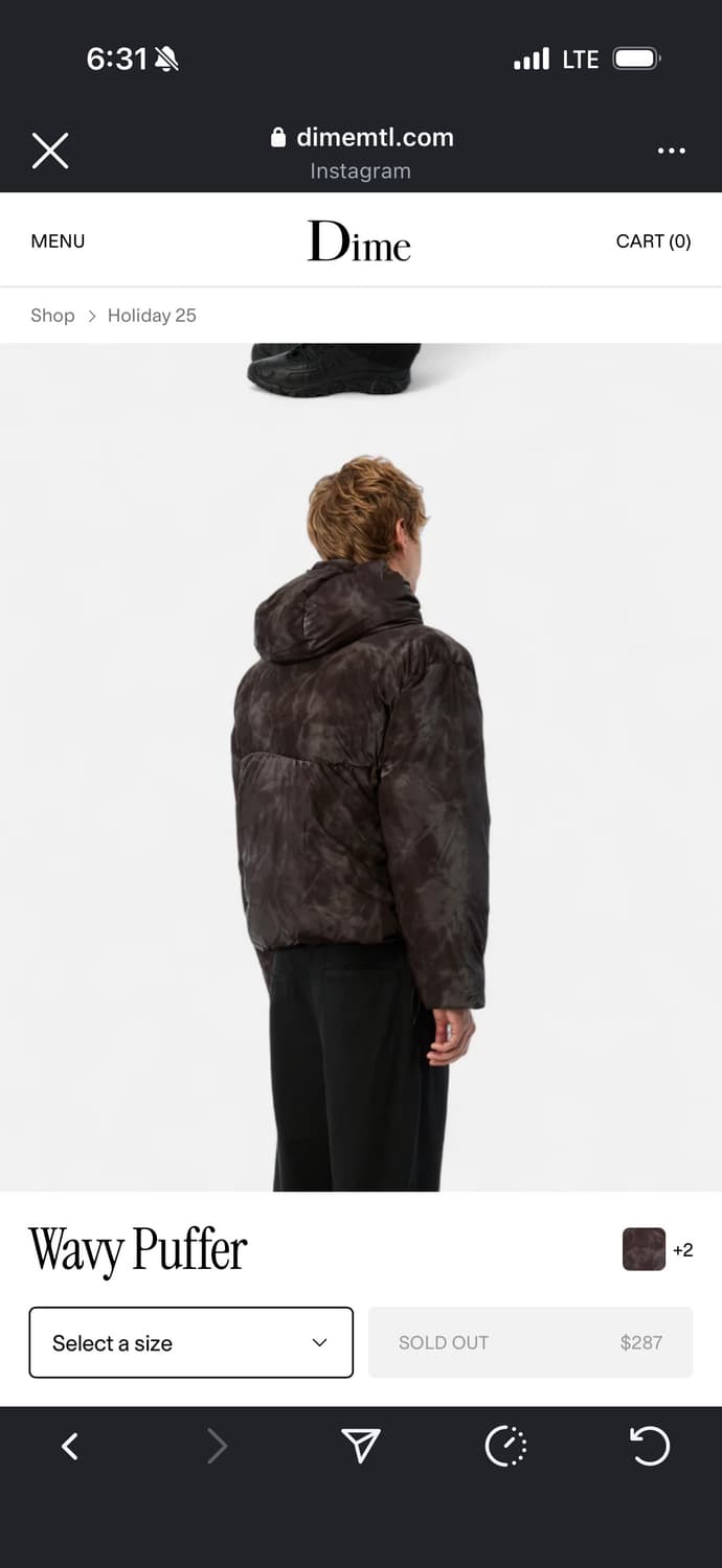 다임 Dime 패딩 푸퍼 xl 스모크브라운 새제품 상품이미지4