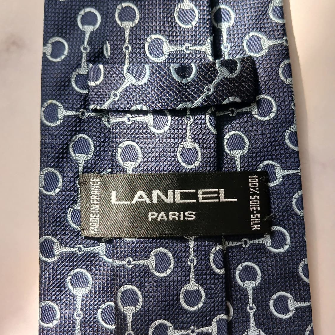 란셀 실크 네이비 체인 패턴 넥타이 9.6cm A등급 E719
 상품이미지7