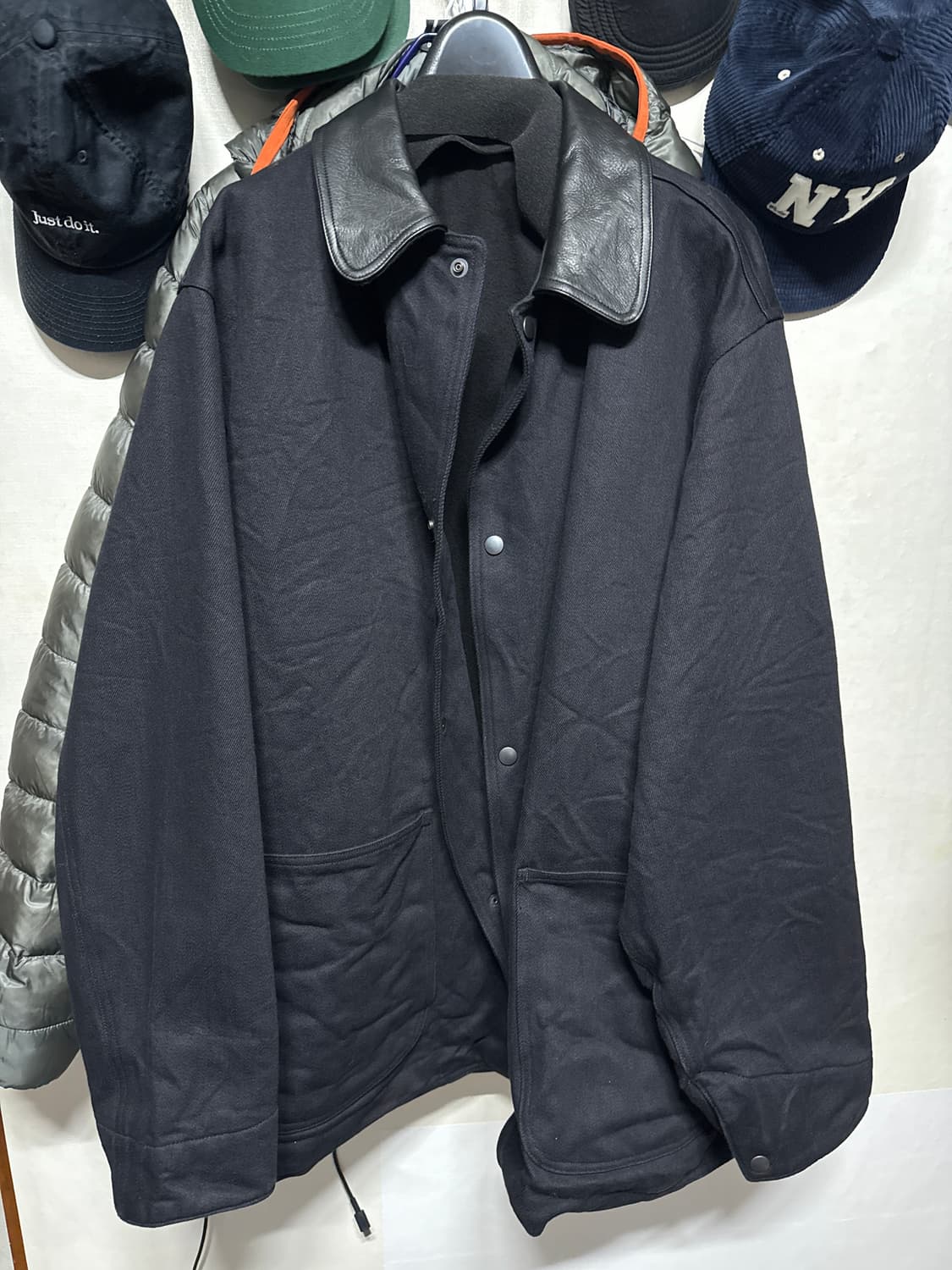 25fw 코모리 레더카라데님자켓 3사이즈 상품이미지1