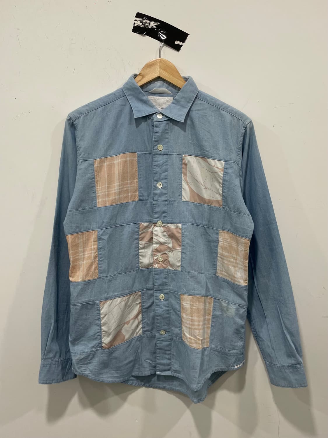 nanamica 나나미카 샴브레이 패치워크 긴팔셔츠 상품이미지2