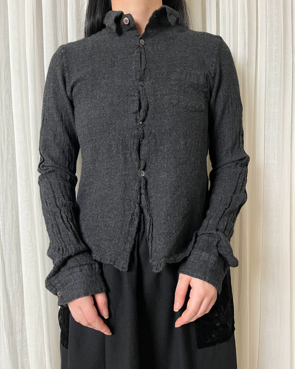 90s 꼼데가르송 축융 울 셔츠 Comme des garcons 상품이미지8