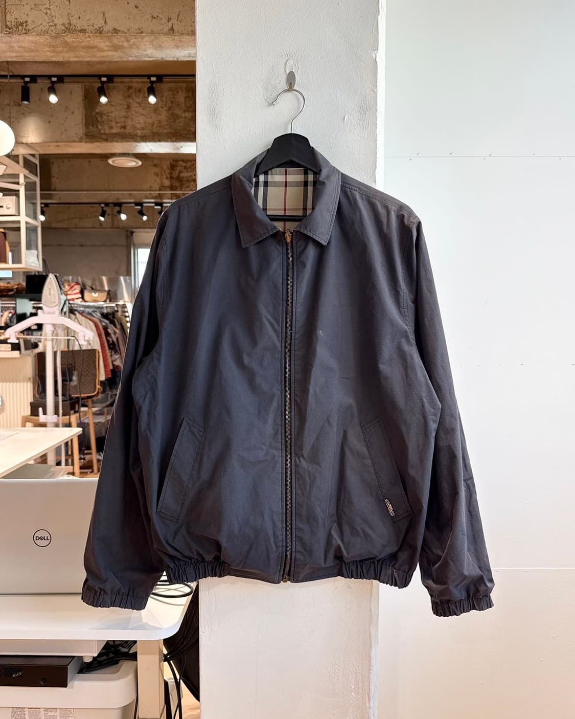 버버리 브라운 노바체크 리버시블 블루종 자켓  상품이미지6