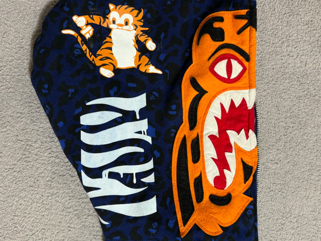 Bape 베이프 Aape 한정판 콜라보 샤크 타이거 후드집업  상품이미지5