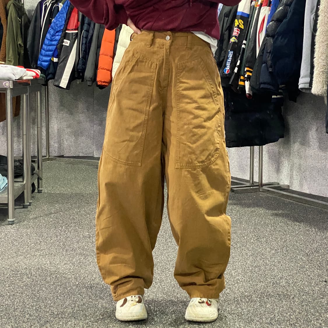 더 크로스 글레인 된장 벌룬 팬츠 B3627  상품이미지1