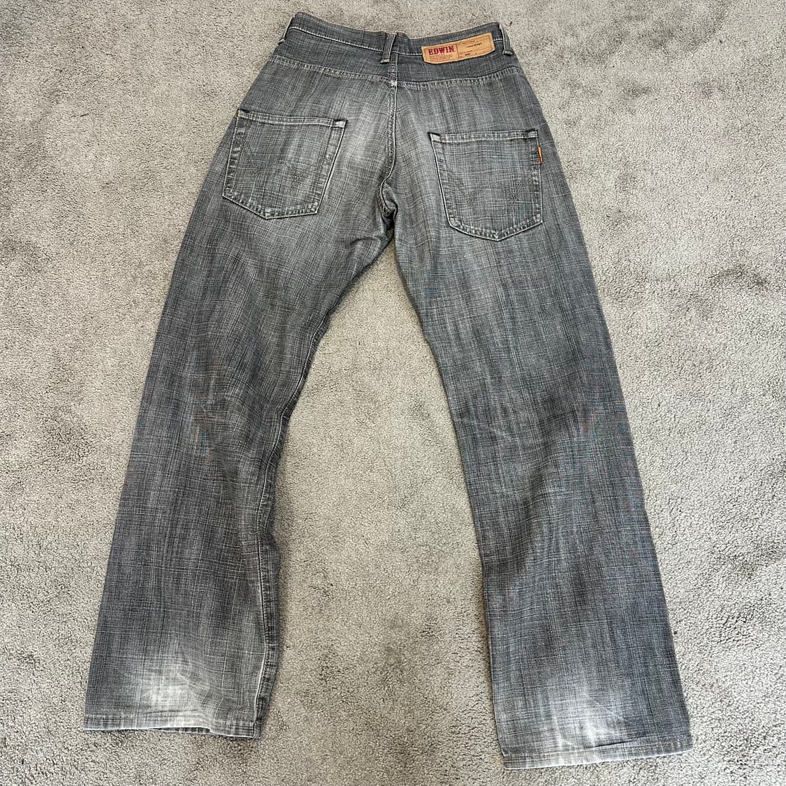 에드윈 505D 흑청 셀비지 루즈 스트레이트 데님 팬츠(28) 상품이미지5