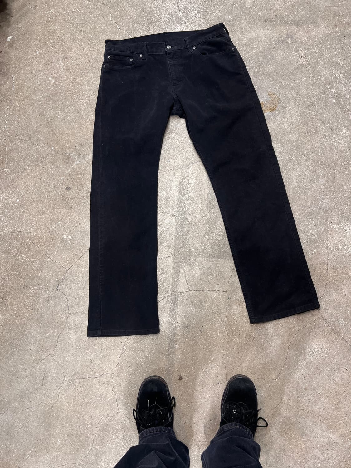 리바이스 514 블랙  자수 커스텀 기모 팬츠 상품이미지1