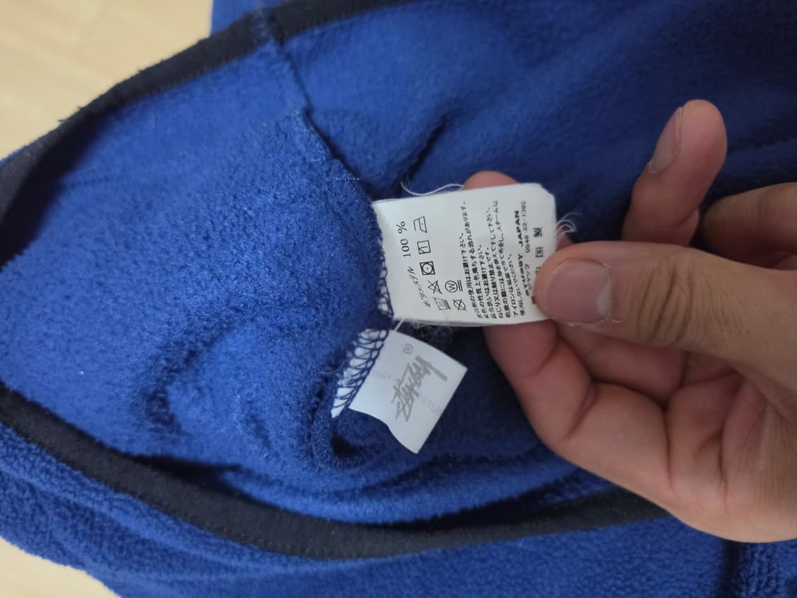 스투시 블루 플리스 하프집업 XL 상품이미지4