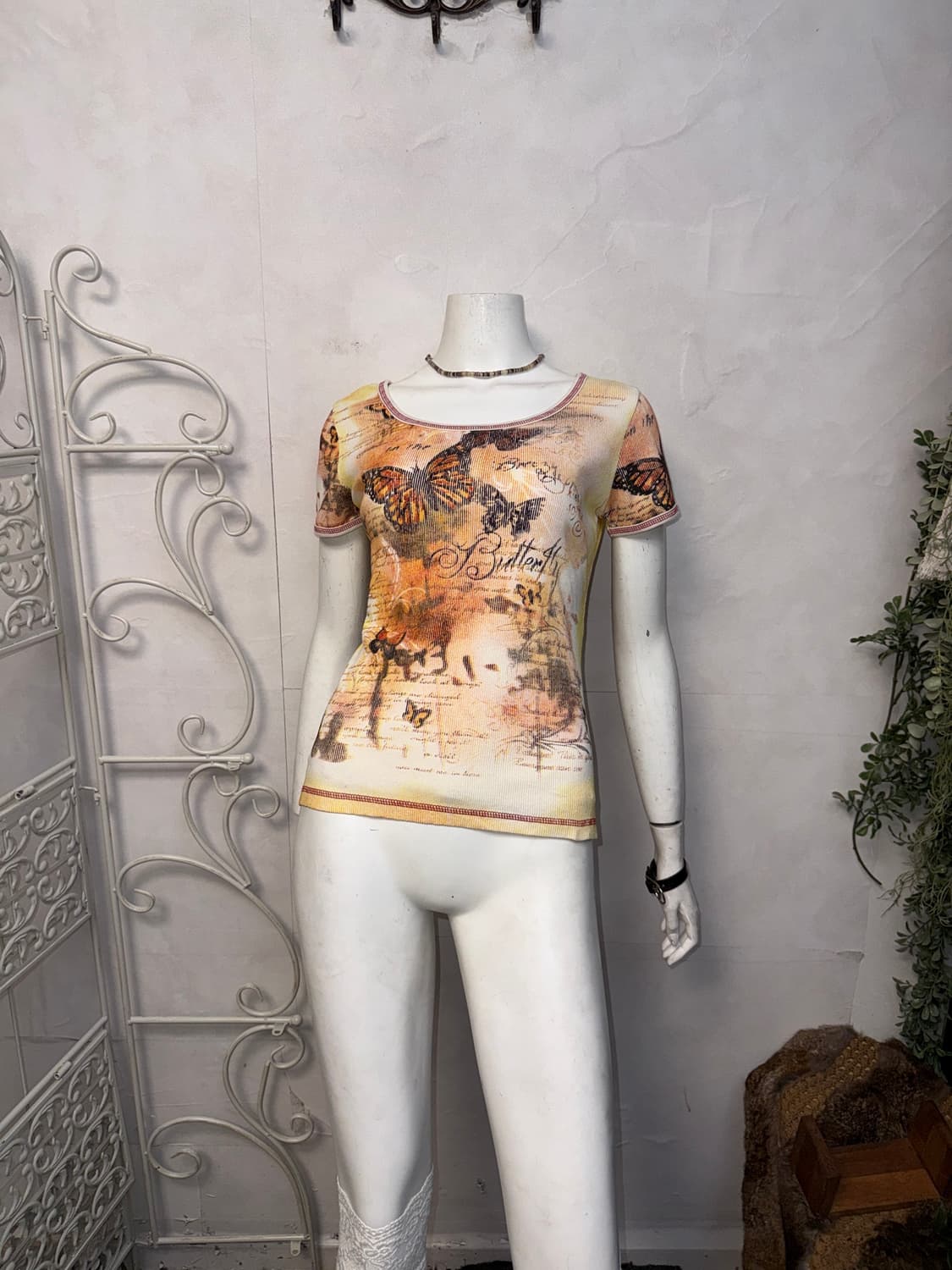 Lemon orange tie dye butterfly half t  상품이미지5