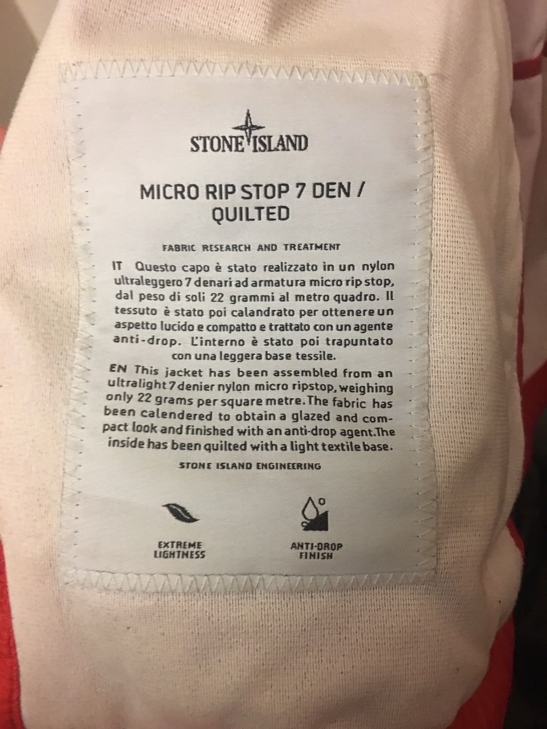 스톤아일랜드 마이크로립 초경량 자켓 상품이미지2