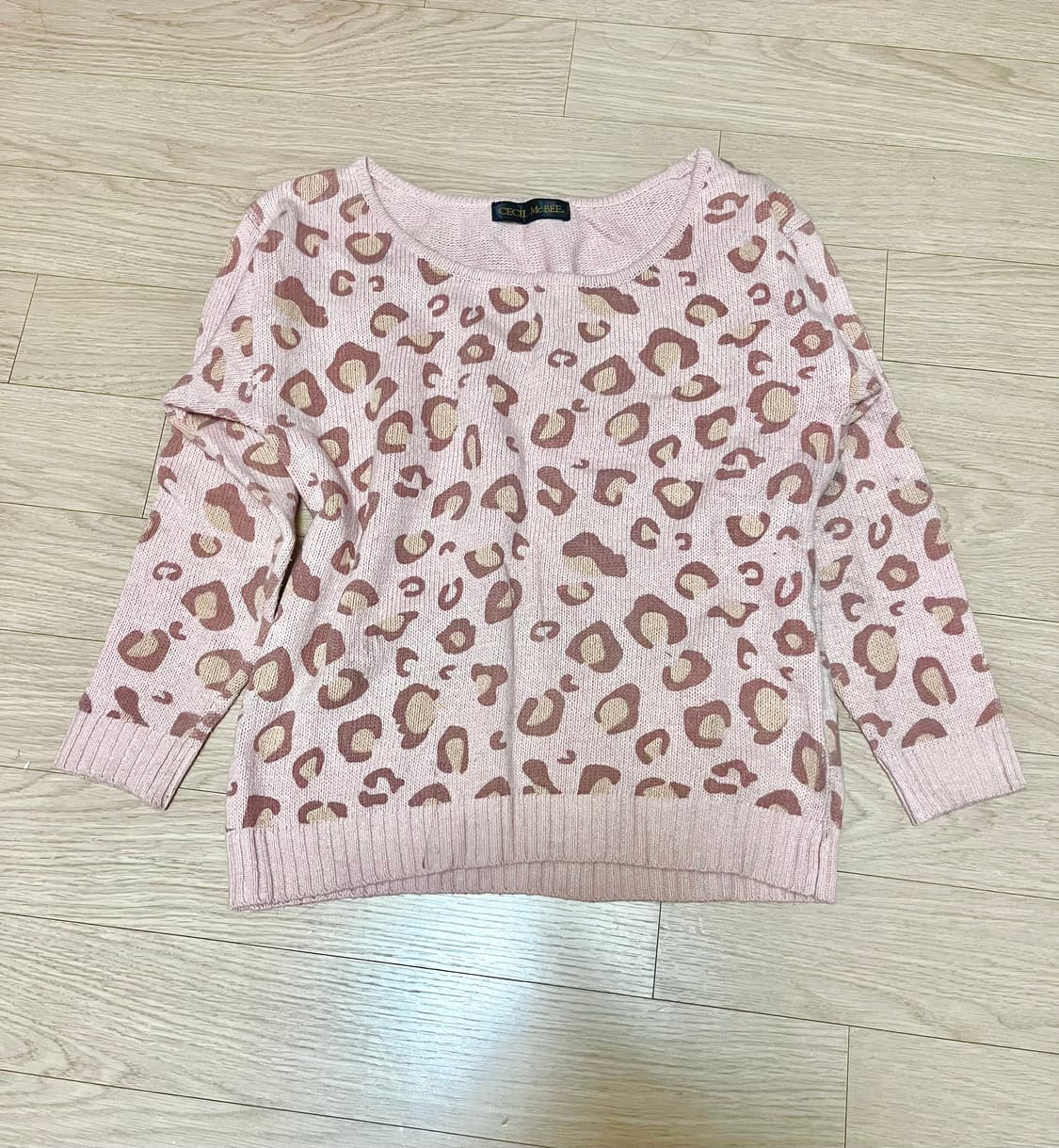 세실맥비 핑크호피무늬 니트 오네갸루 히메갸루 일본 빈티지 상품이미지1