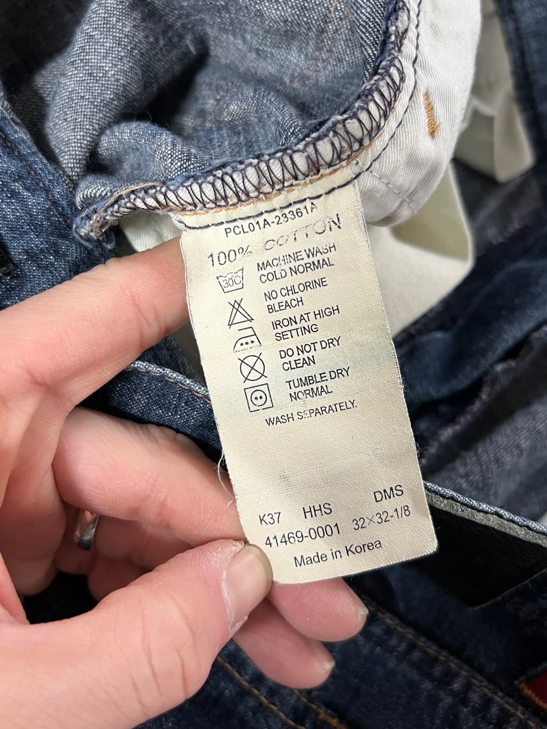 00s 리바이스 x 우영미 더블버튼 워싱 데님 팬츠 상품이미지7