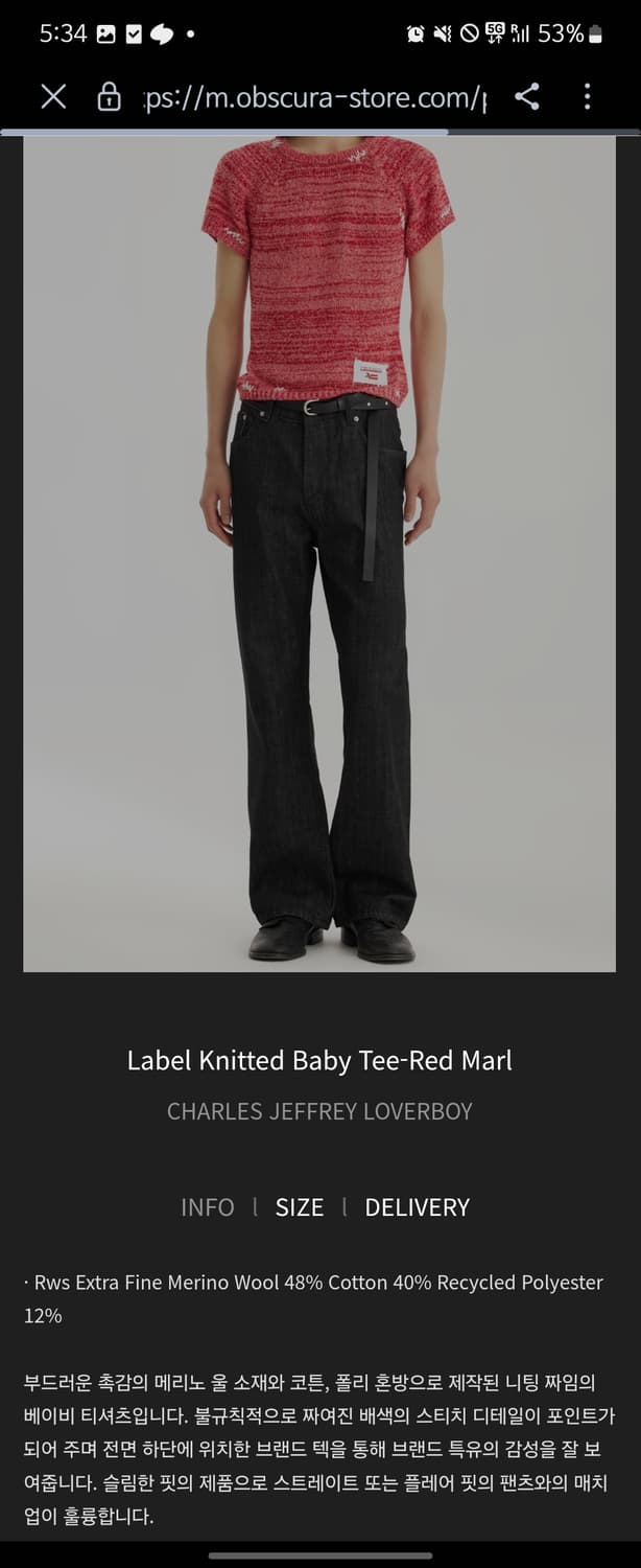 Charles jeffrey Loverboy 반팔니트 L 상품이미지6