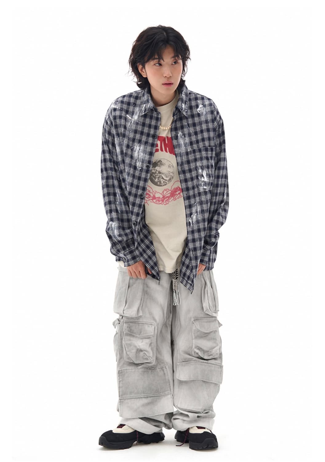 논플로어 페인팅 셔츠 판매합니다 상품이미지7