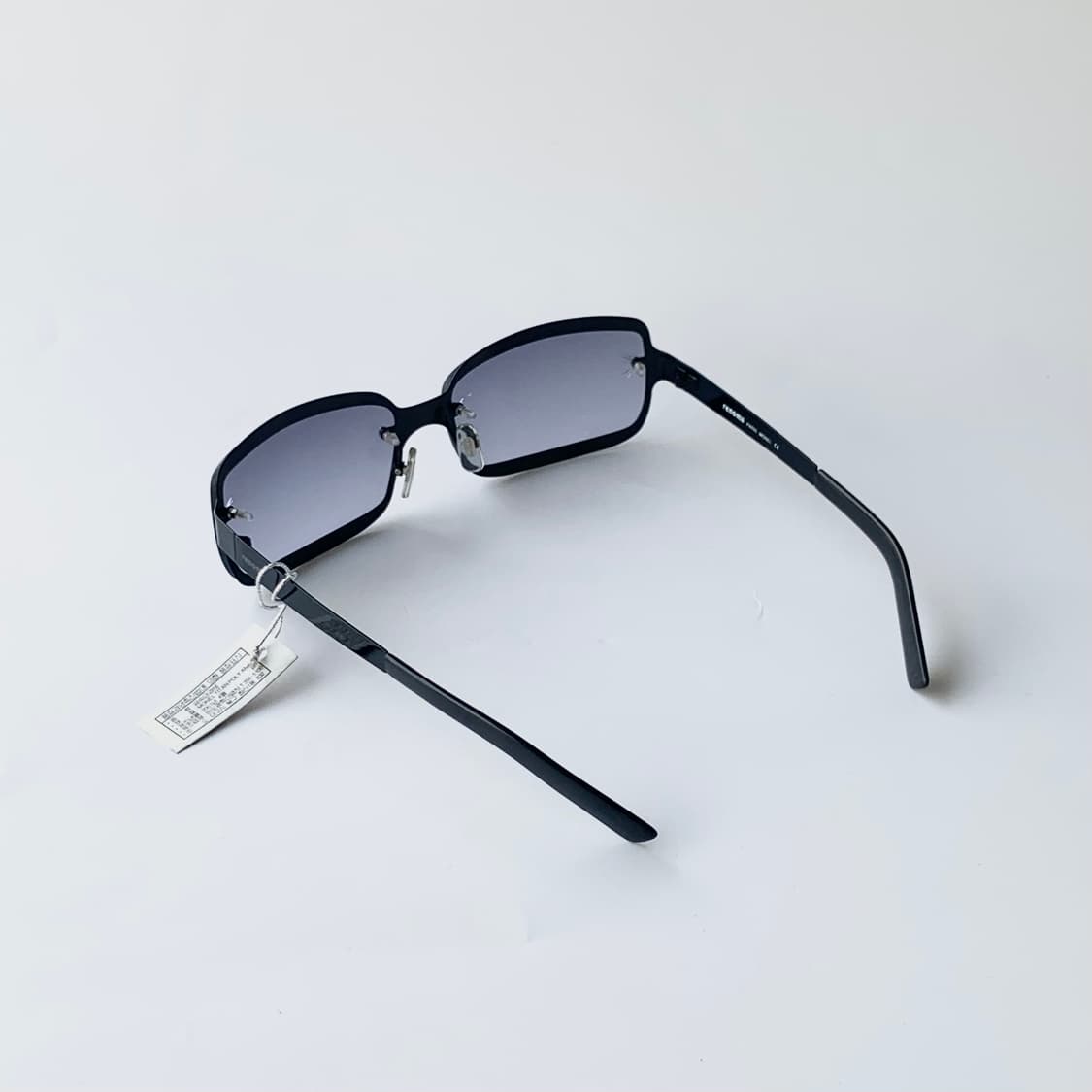 972 데드스탁 빈티지안경 레노마 renoma 무테 선글라스 블랙 긱시크 상품이미지5