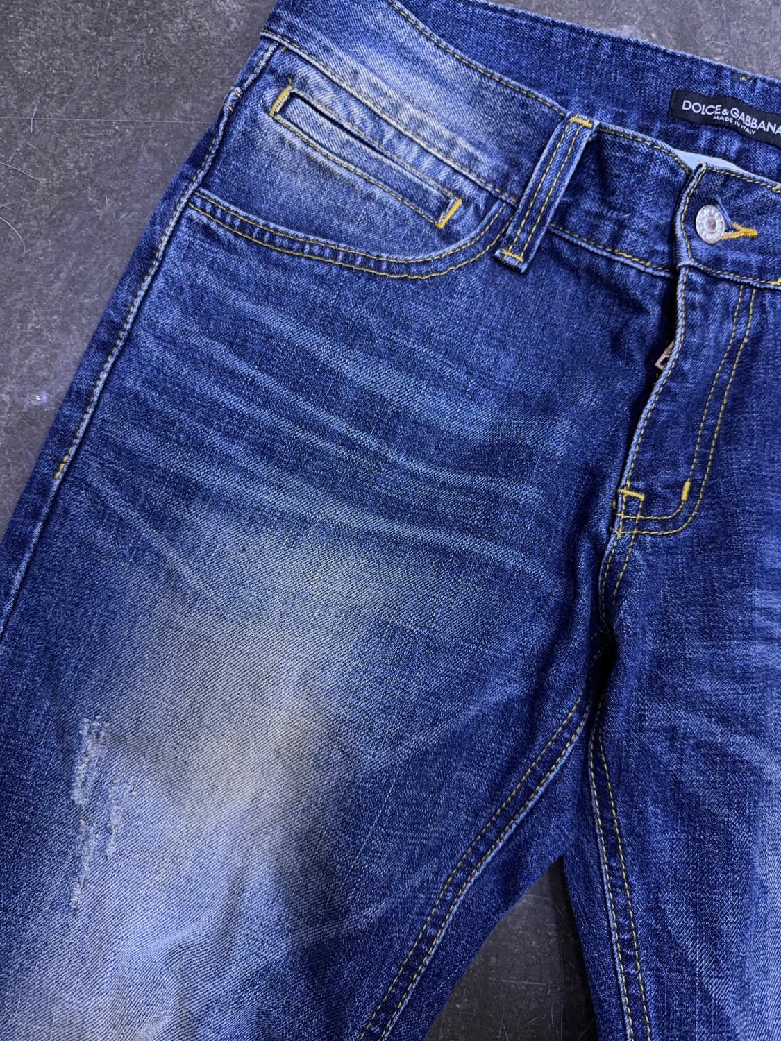 돌체앤가바나 빈티지 워싱 스트레이트핏 데님팬츠 48 상품이미지4