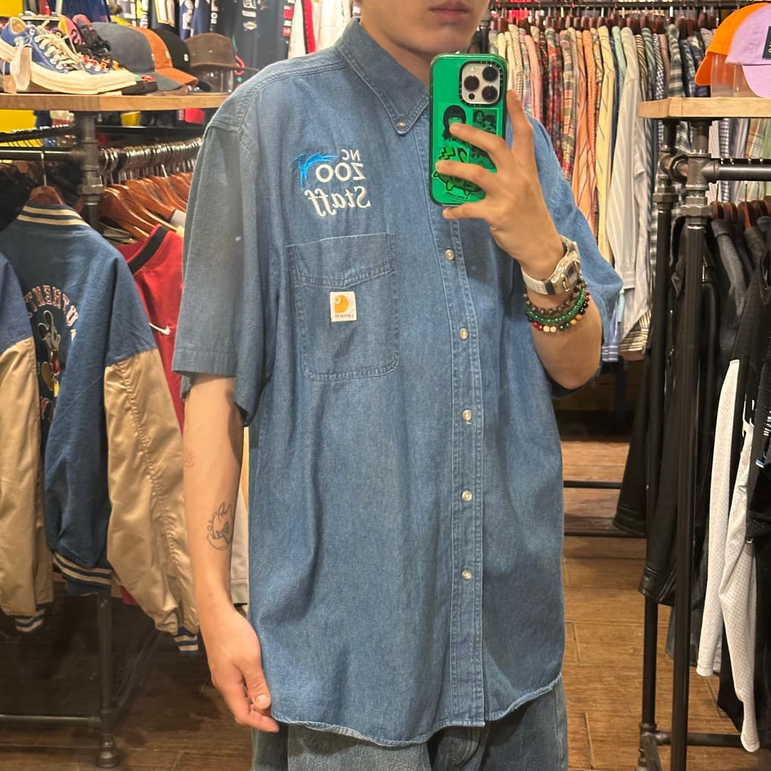 [HI] 칼하트 반팔 데님셔츠 상품이미지4