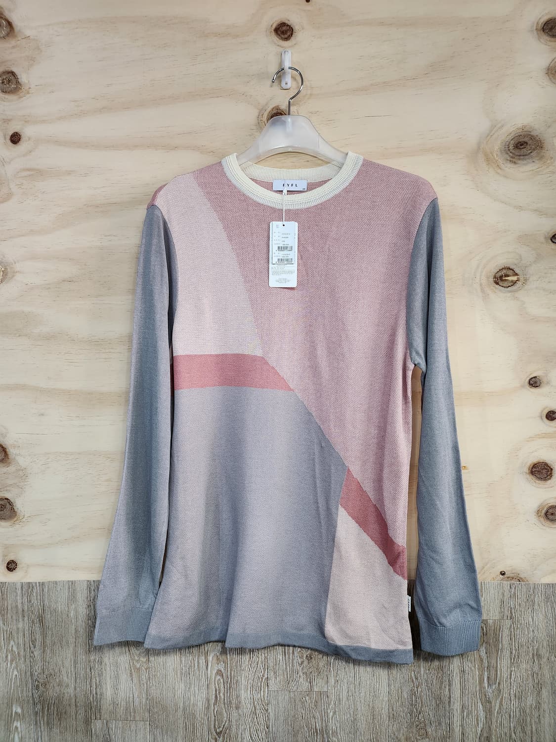 1084) FYFL 배색 봄니트 티셔츠 상품이미지1