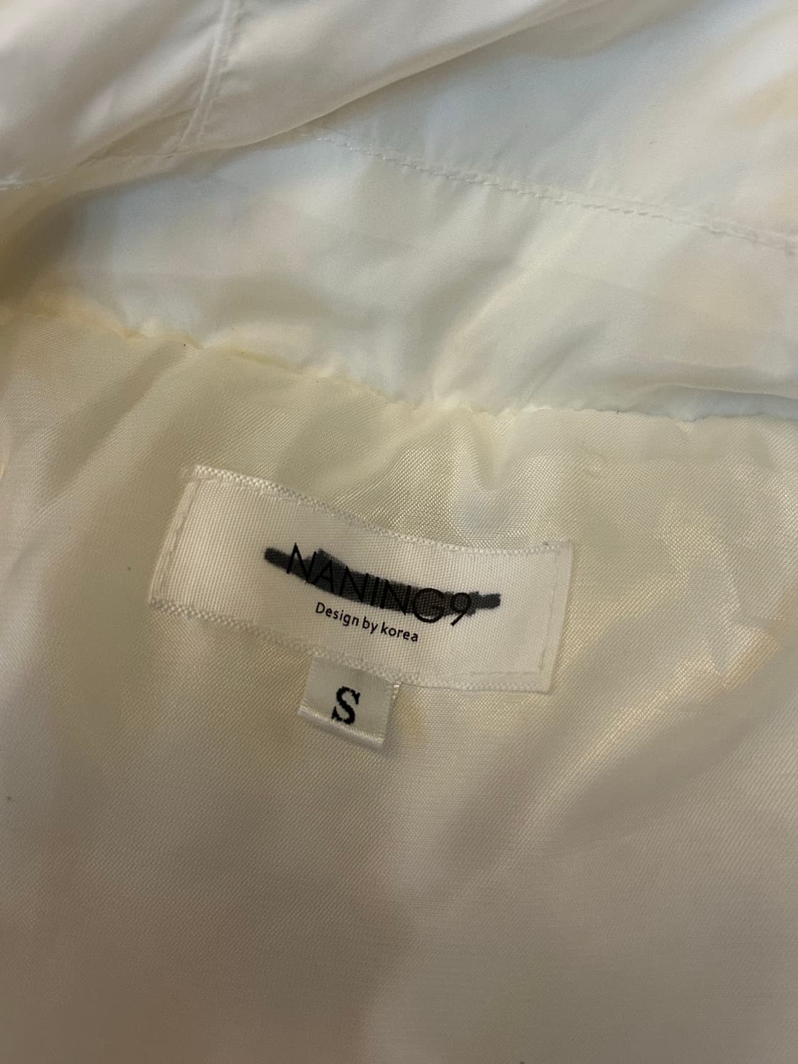 난닝구 화이트 롱패딩 S 상품이미지7