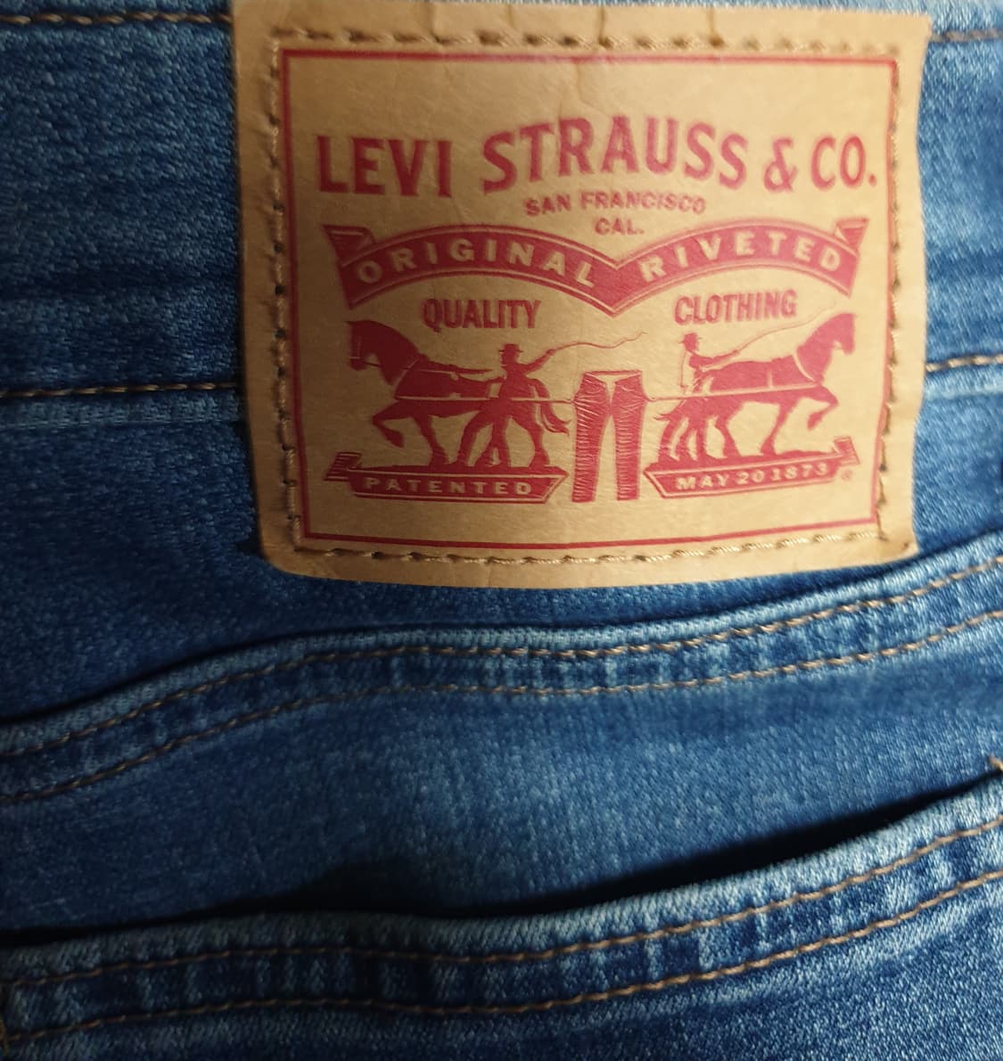 리바이스 보이프렌드핏 미드라이즈 스트레치 데님팬츠 인디고 (25) 상품이미지3