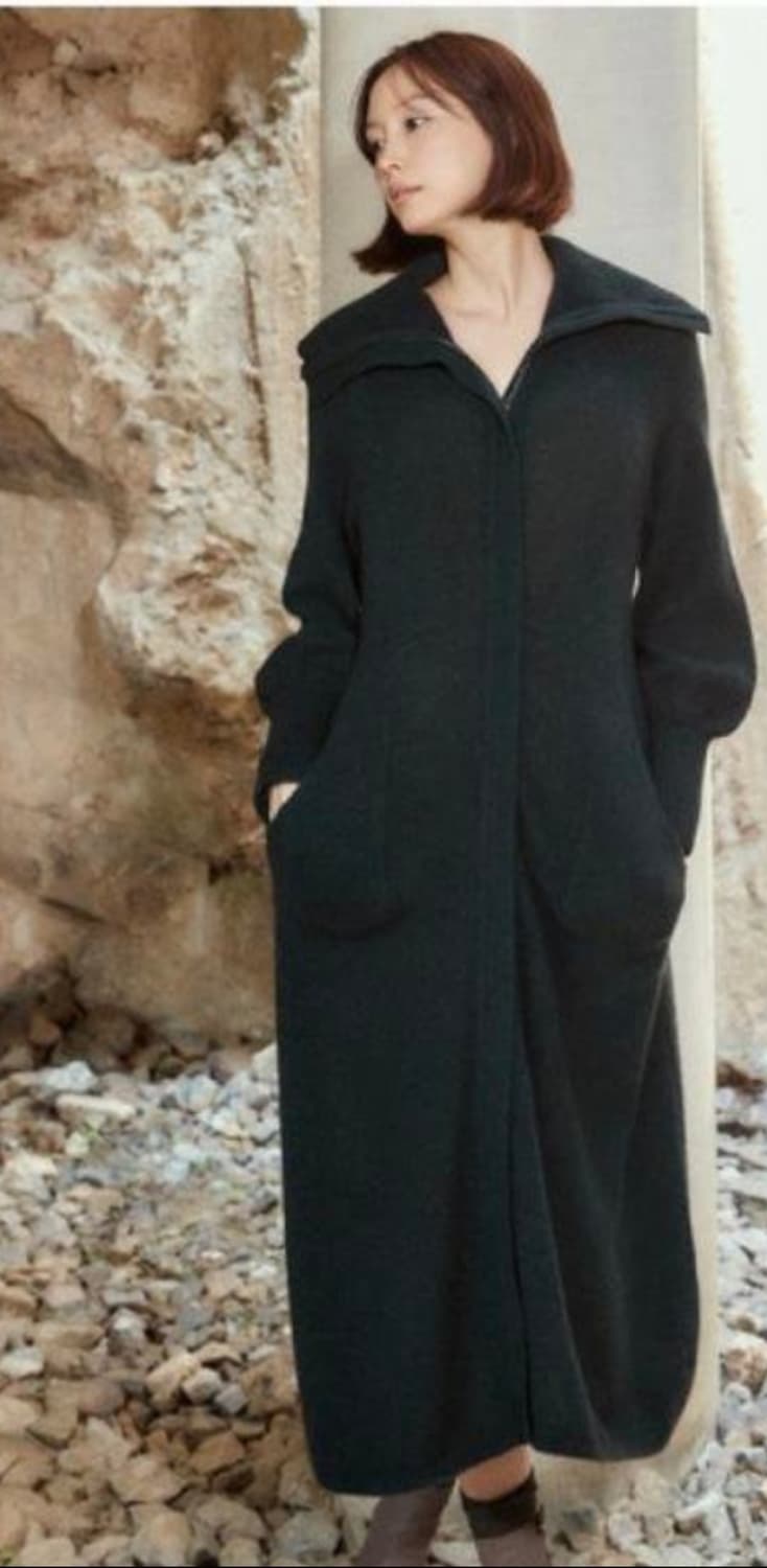 지스튜디오 양모.너구리 니트 롱집업 상품이미지2