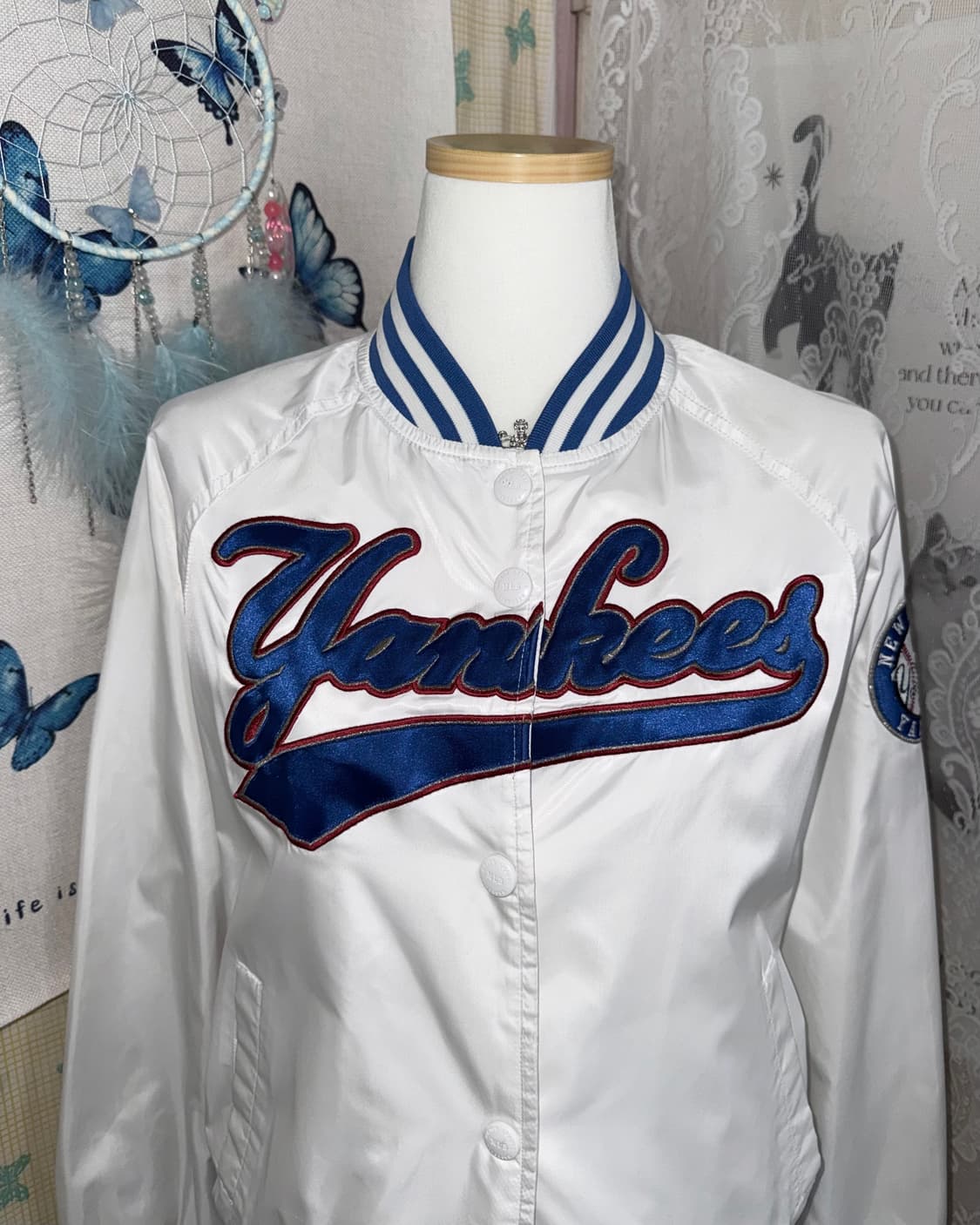 엠엘비 화이트 & 블루 양키스 야구점퍼  상품이미지8