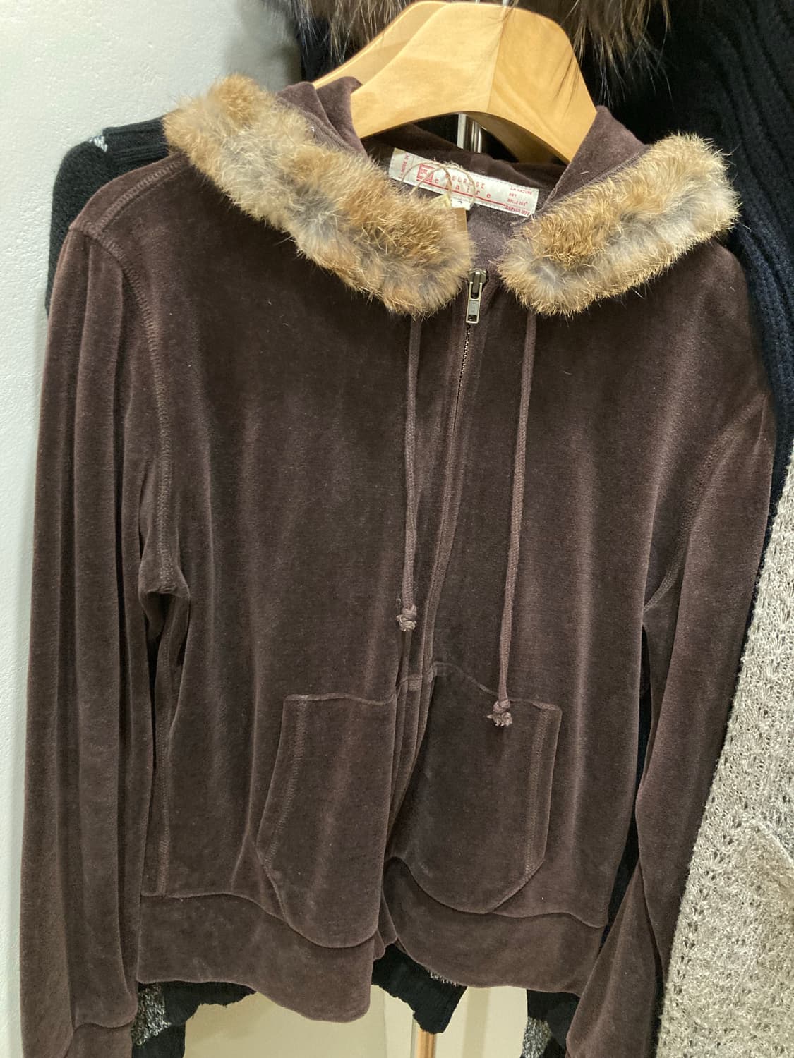 브라운 퍼후드집업 상품이미지4