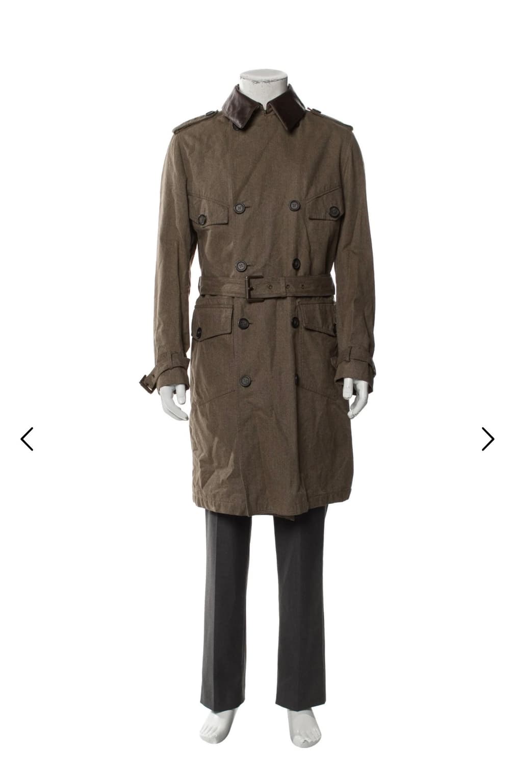 멀버리 천연가죽 왁싱재질 트렌치 코트 105 상품이미지3