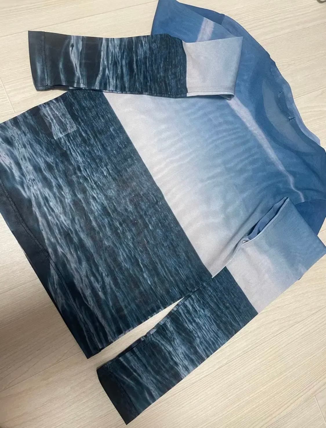 유즈 MESH FULL PRINT T-SHIRT - BLUE 상품이미지5