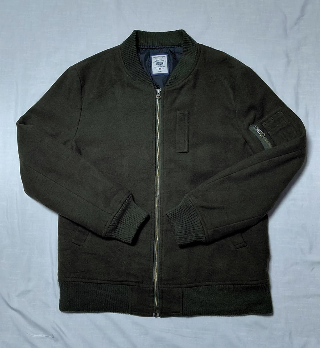 CIAOPANIC  TYPY 퀼팅 안감 MA-1 자켓 (다크 카키, L) 상품이미지1