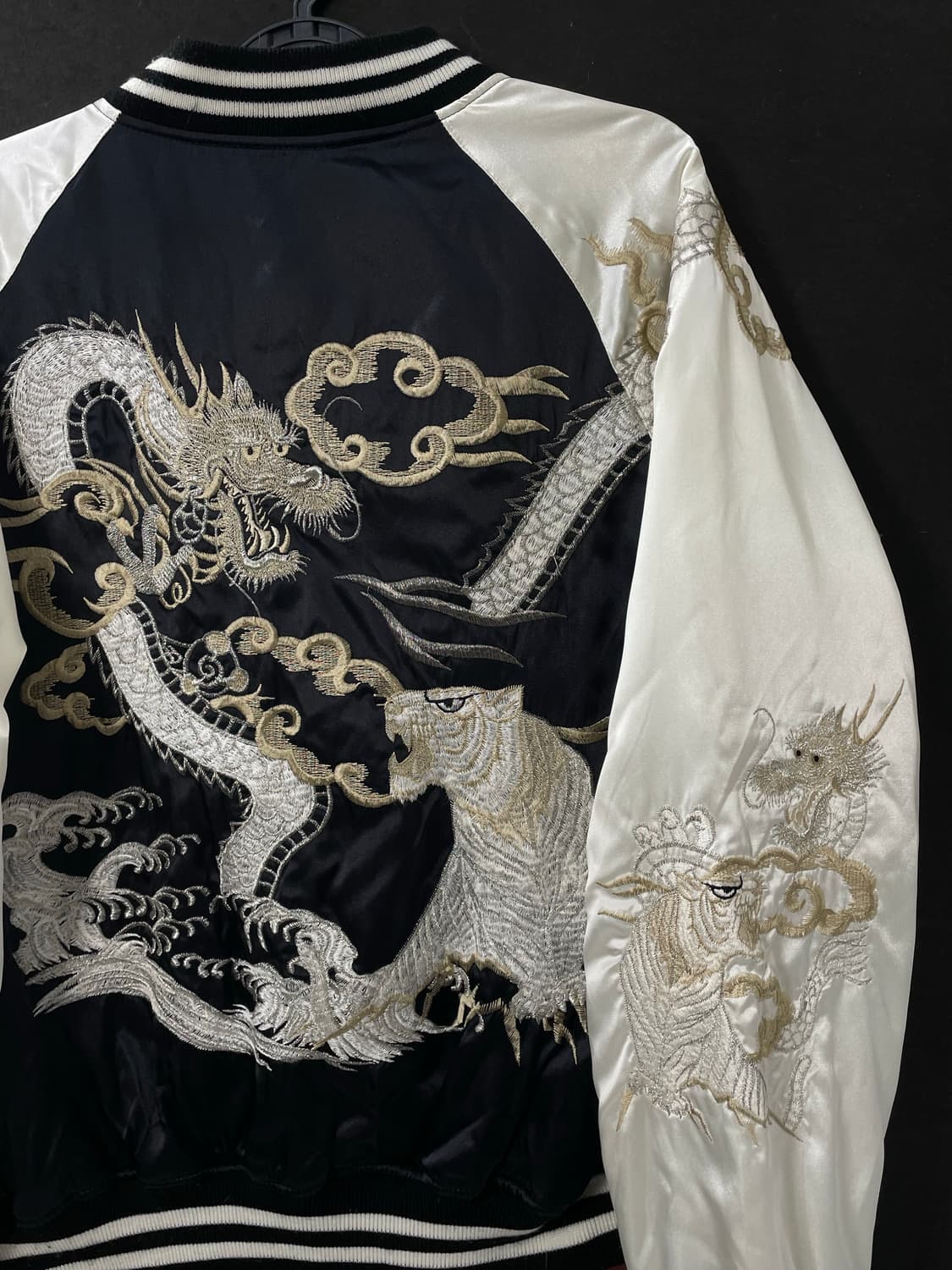 호시히메 수니베어 사틴 용 호랑이 스카잔 오리엔탈 자수 스카잔 M 상품이미지8