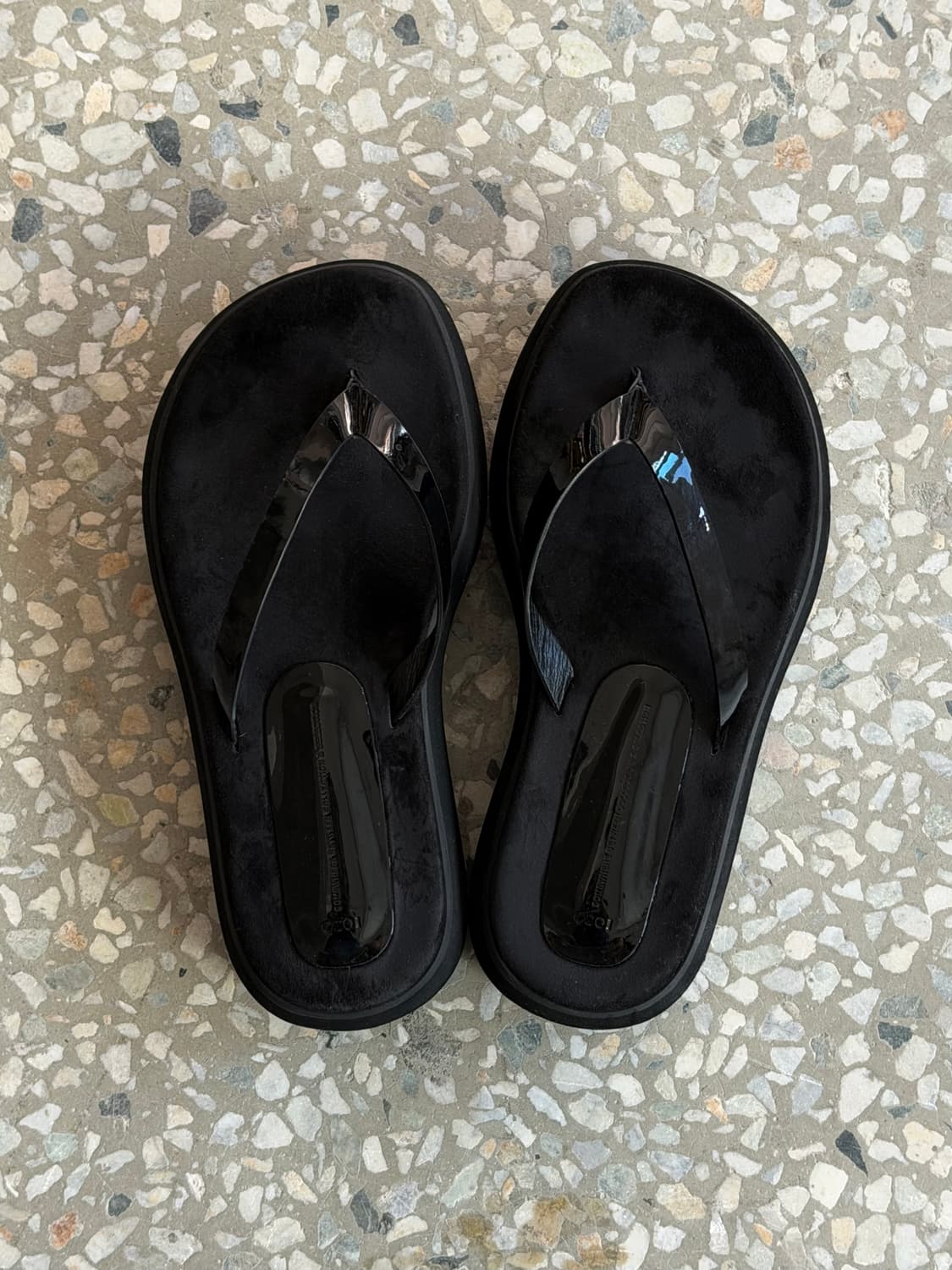 오소이 보트 플립플랍 쪼리 블랙  상품이미지1