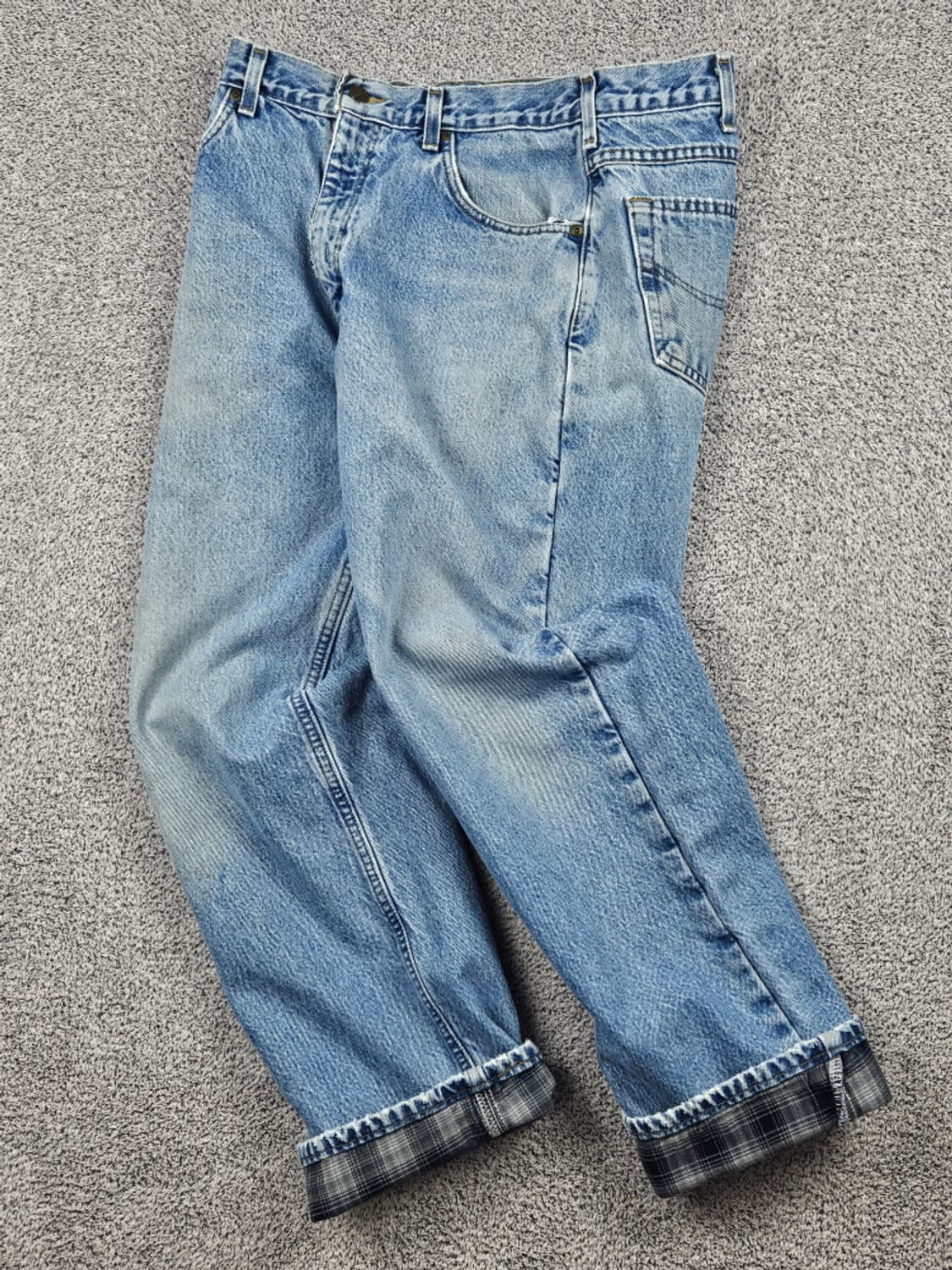 칼하트 헤비 플란넬 데님 워크 팬츠 ( 34 X 30 )/ 10376 상품이미지3