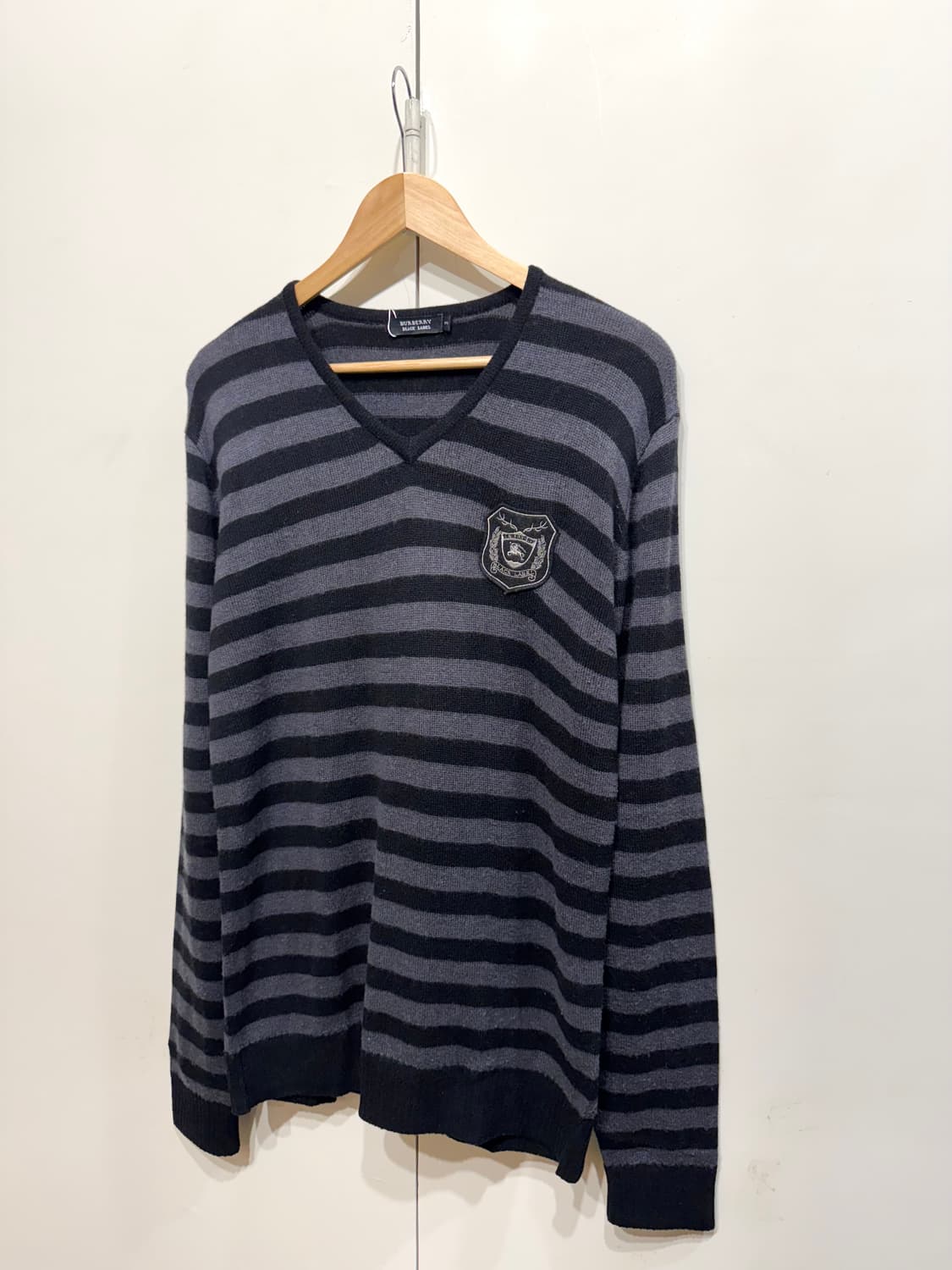 버버리 블랙라벨 스트라이프 울 니트 스웨터 상품이미지3