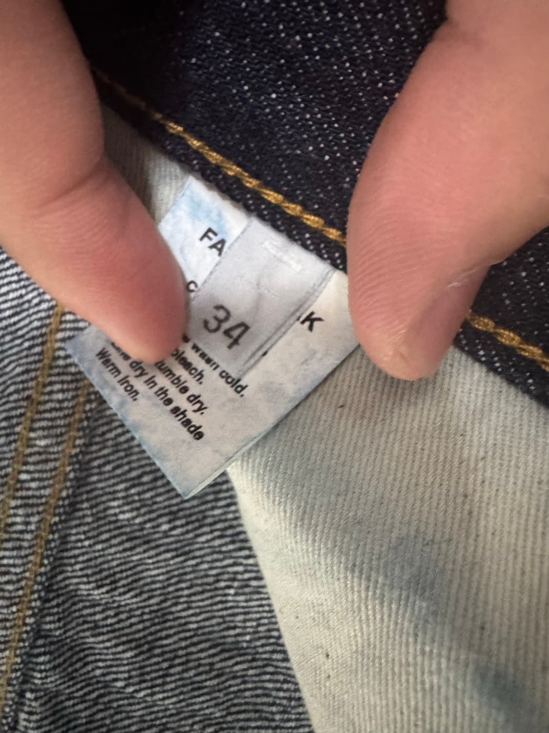 [34, 2] 폴브레이크 우디 데님팬츠 재팬셀비지 새상품 상품이미지4