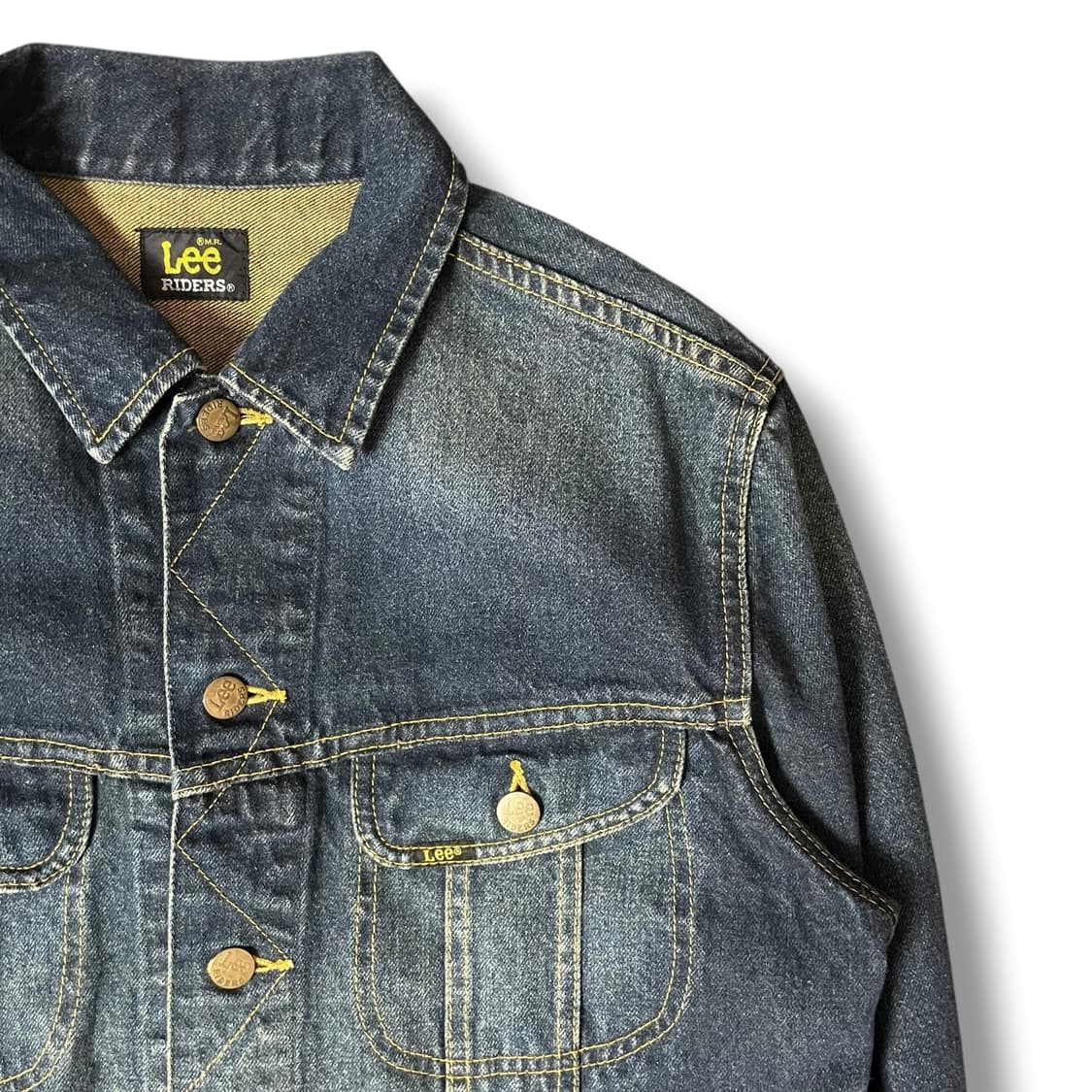 LEE x ROSSO 빈티지 인디고 데님 트러커 자켓 XL 상품이미지3