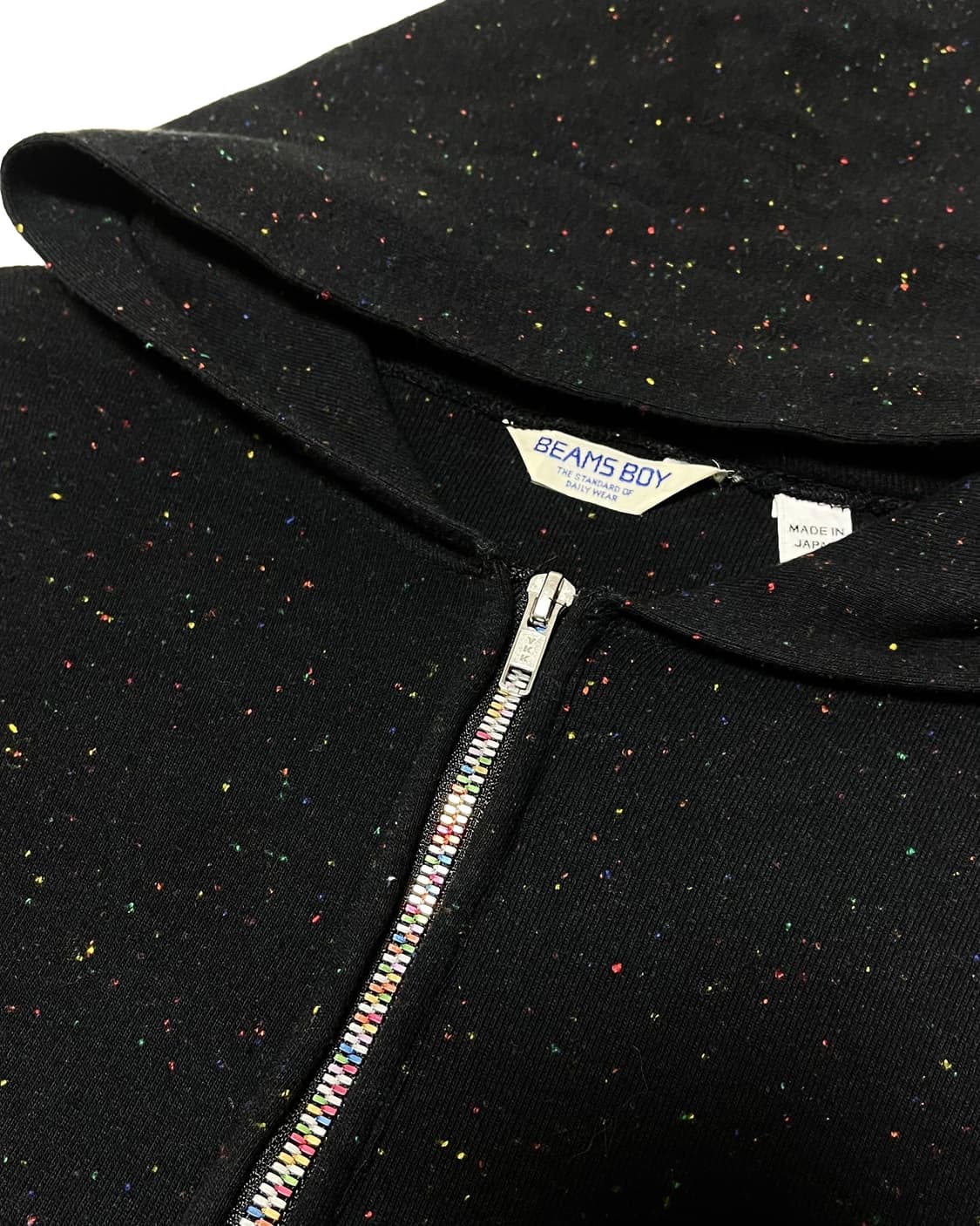 BEAMS BOY Rainbow Zip Nepped Hoodie 상품이미지1