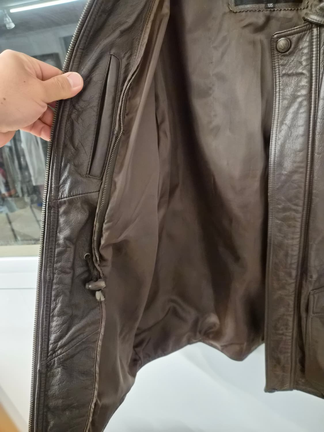 105) SORDOPA 카우레더 자켓 팝니다 상품이미지4