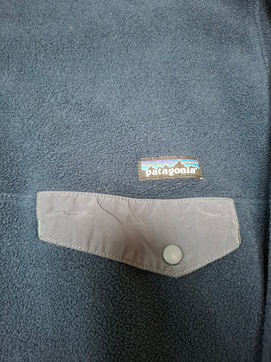 XL 파타고니아 신칠라 네이비 그레이 플리스 풀오버 상품이미지2