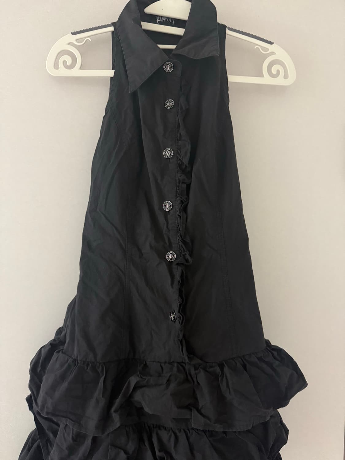 Ariadnaw 노로맨스 프릴 민소매셔츠 캉캉원피스 고딕로리타 고스로리 상품이미지1