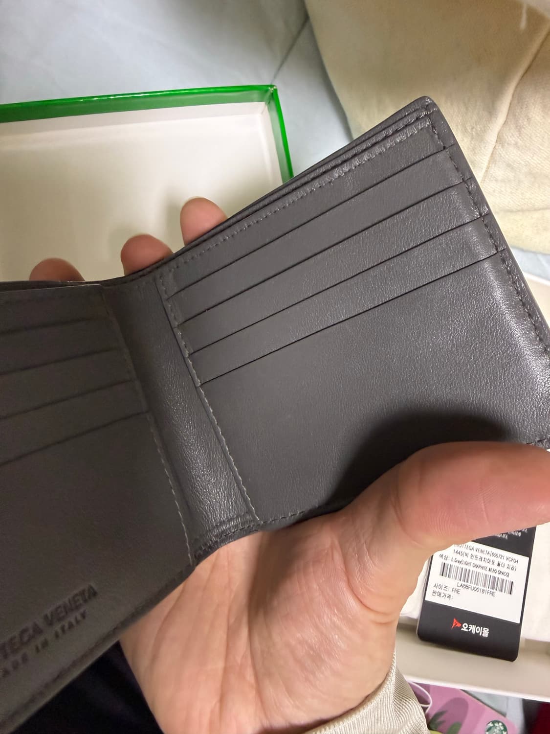 보테가베네타 인트레치아토 반지갑 (그레이) 상품이미지6