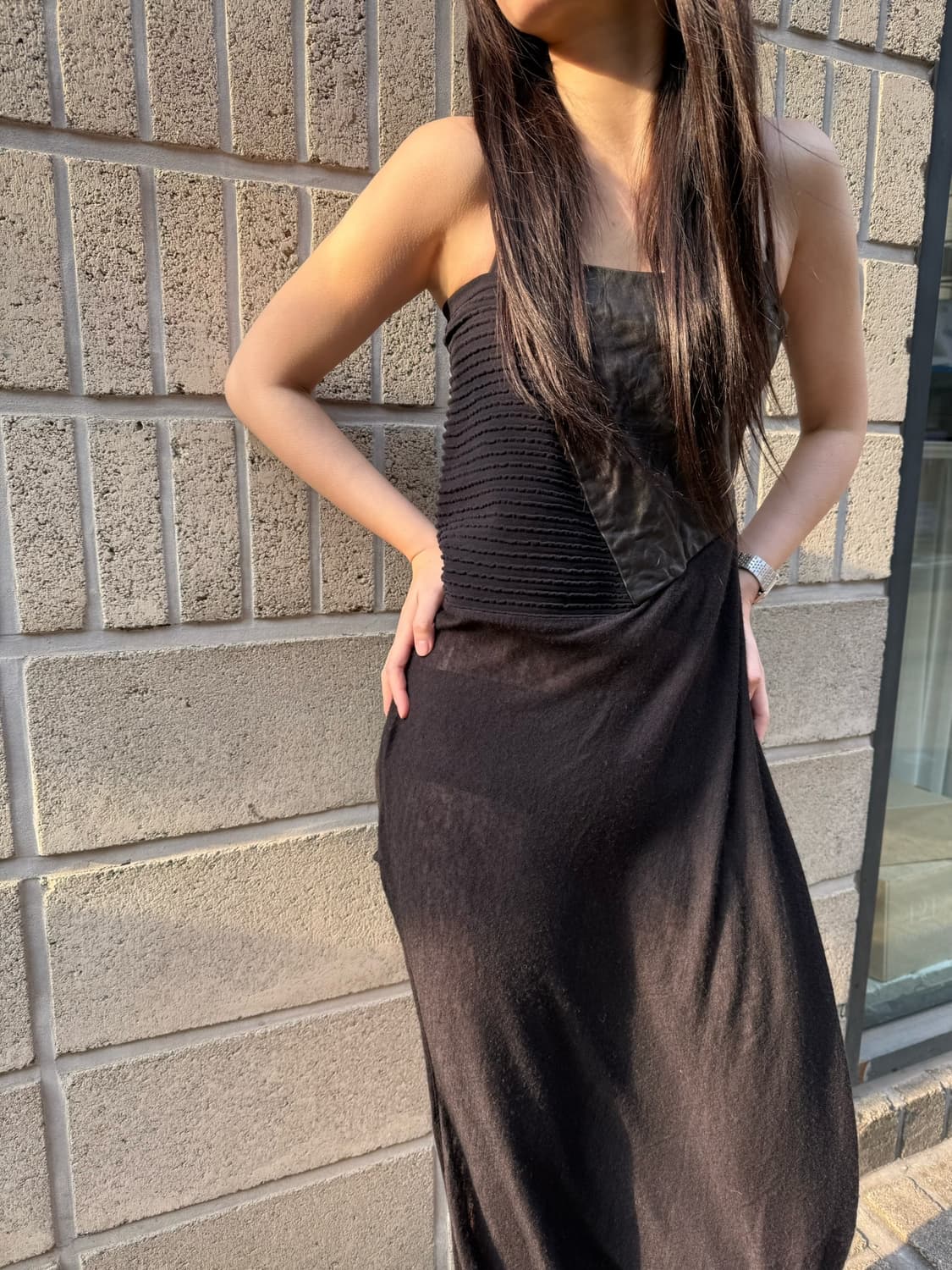 릭 오웬스 투웨이 레더 캐시미어 원피스&스커트 팬츠 상품이미지1