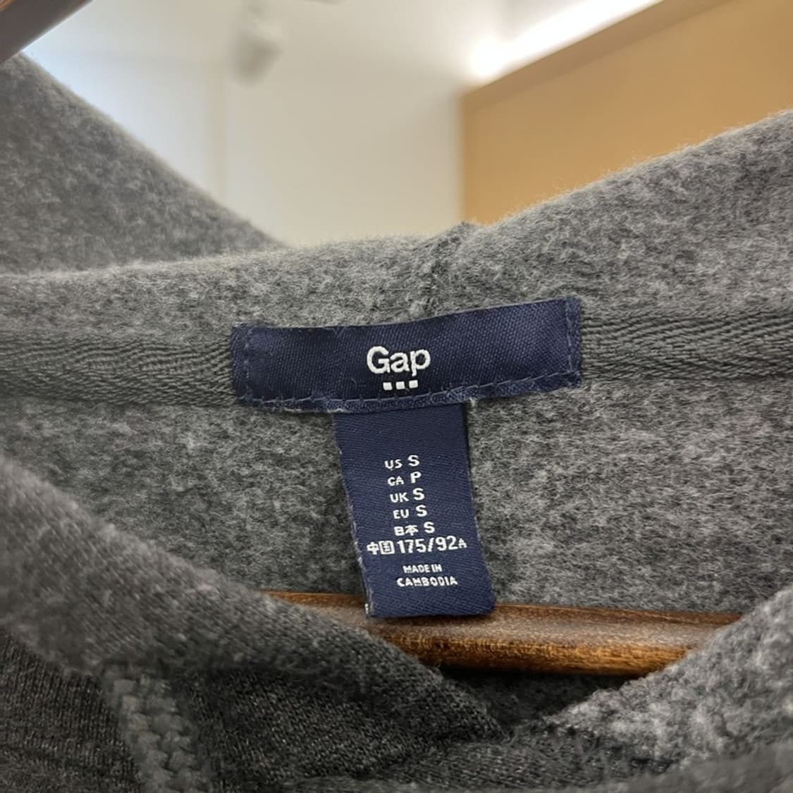 갭 빈티지 스트릿 펑크 키치 성조기 로고 후드티 S C10374 상품이미지5