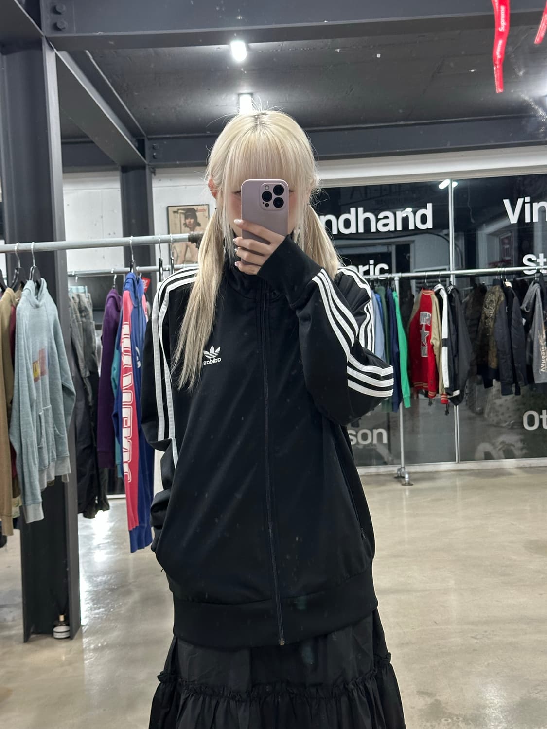 아디다스 삼선 블랙 져지 집업 상품이미지1