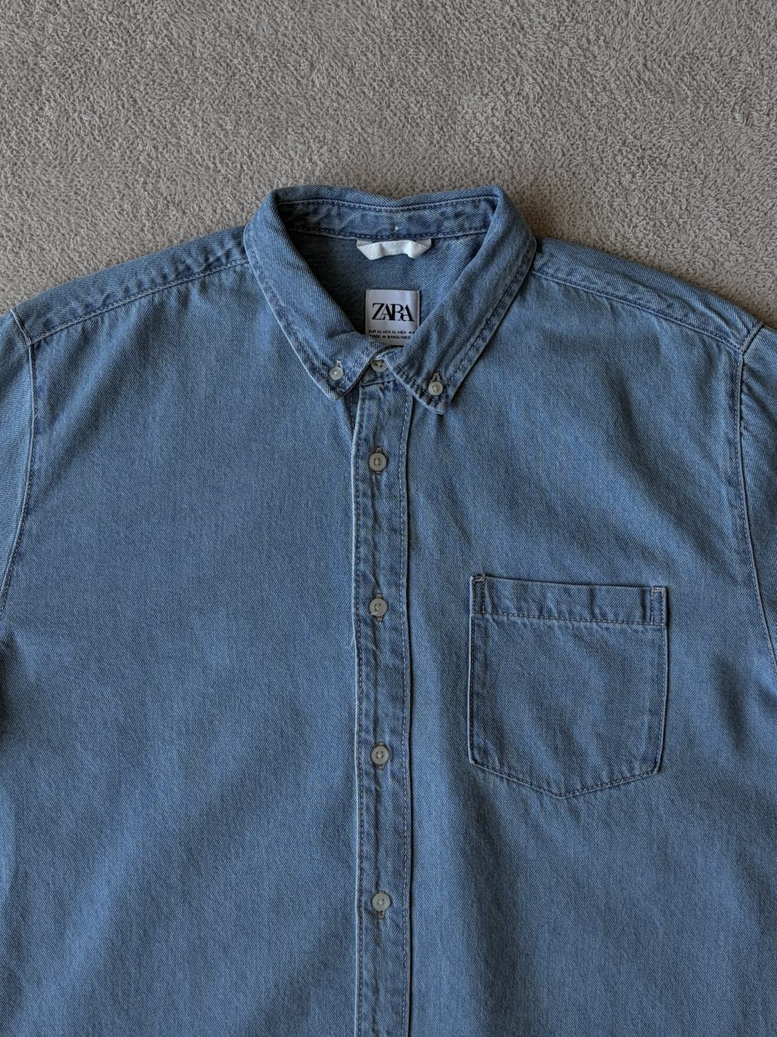 자라 데님 버튼다운 셔츠 상품이미지3