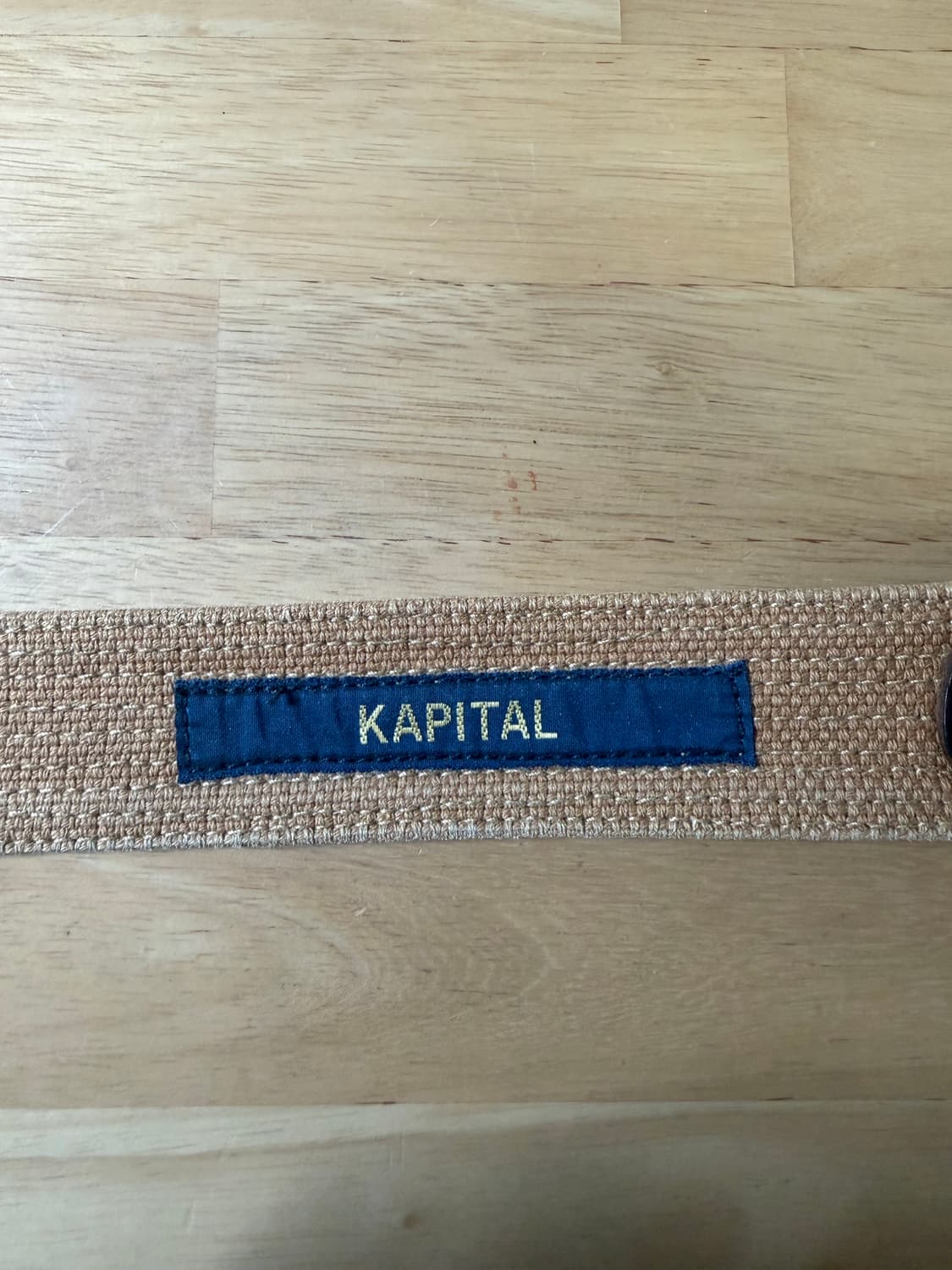 Old Kapital 캐피탈 레더 캔버스 벨트 상품이미지3