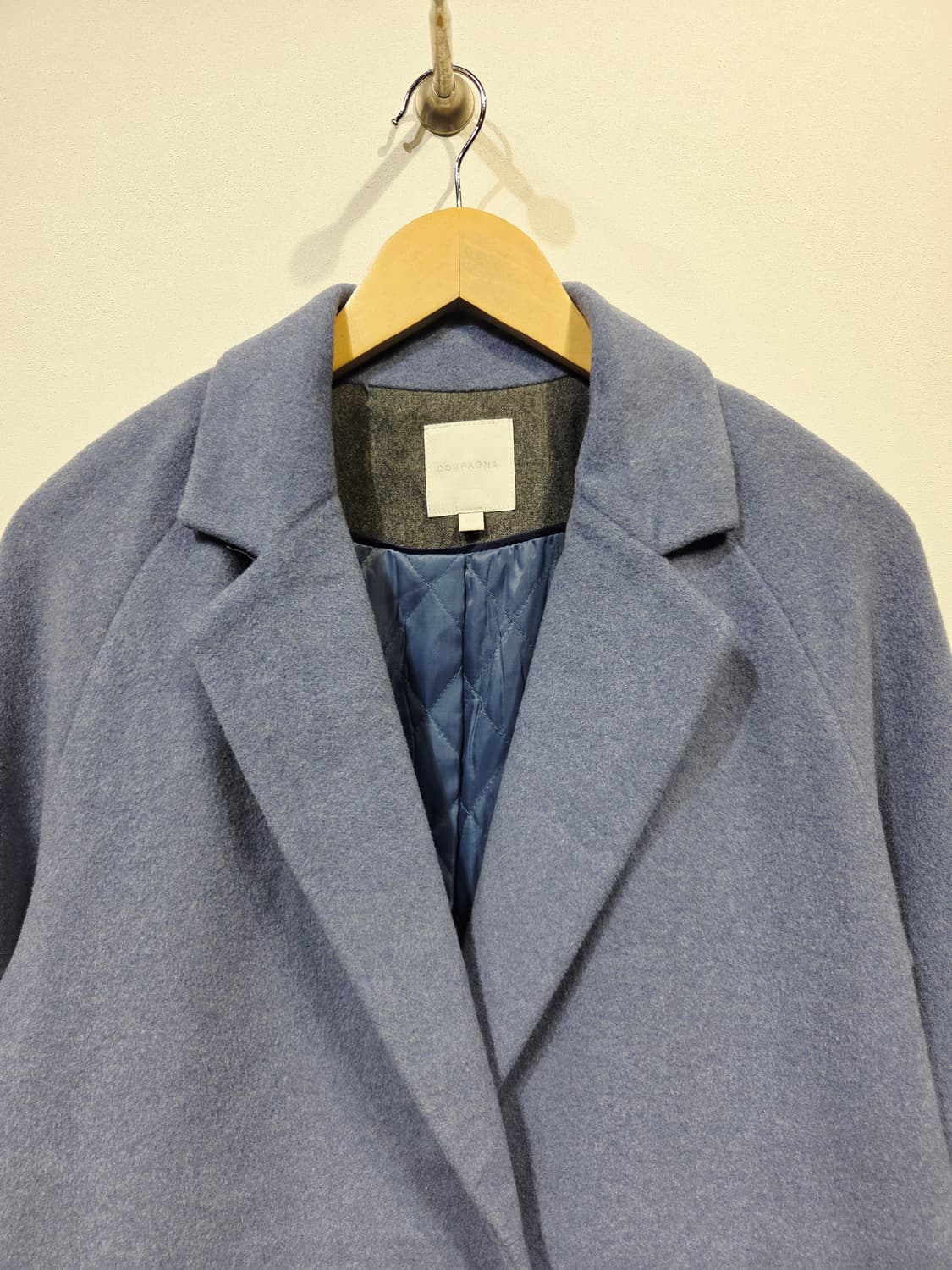 COMPAGNA 꼼빠니아 울 혼방 히든 버튼 퀼팅 코트 상품이미지3